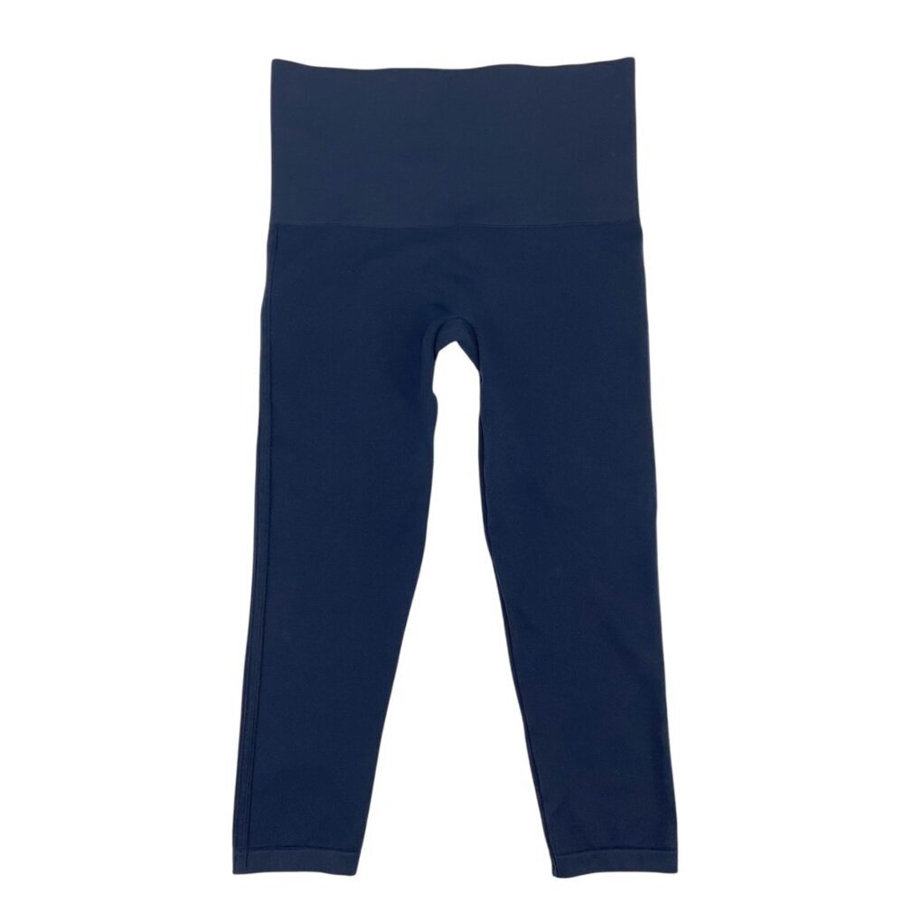 Spanx Dark Navy Look At Me Now Seamless Cropped Leggings Shapewear Womens XL